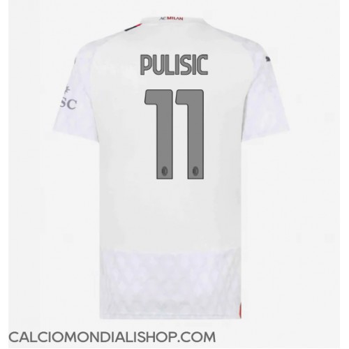 Maglie da calcio AC Milan Christian Pulisic #11 Seconda Maglia Femminile 2023-24 Manica Corta